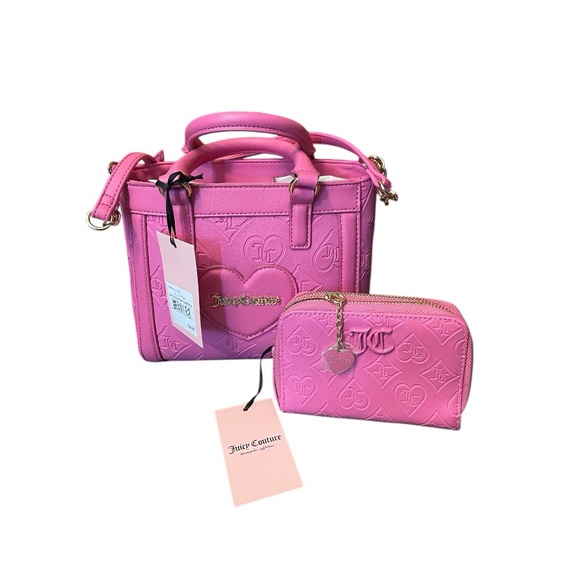 Juicy Couture Handbags - Juicy Couture Pink Handbag and Wallet Set